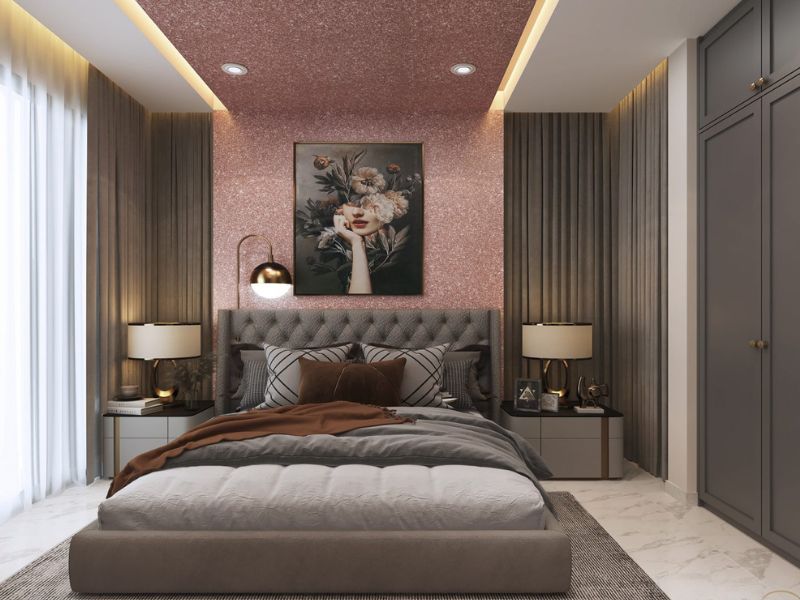 Grey Best Bedroom Design In Kerala Style
