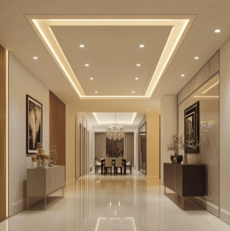 False Ceiling Contractor in Patlipada installing modern gypsum ceiling design