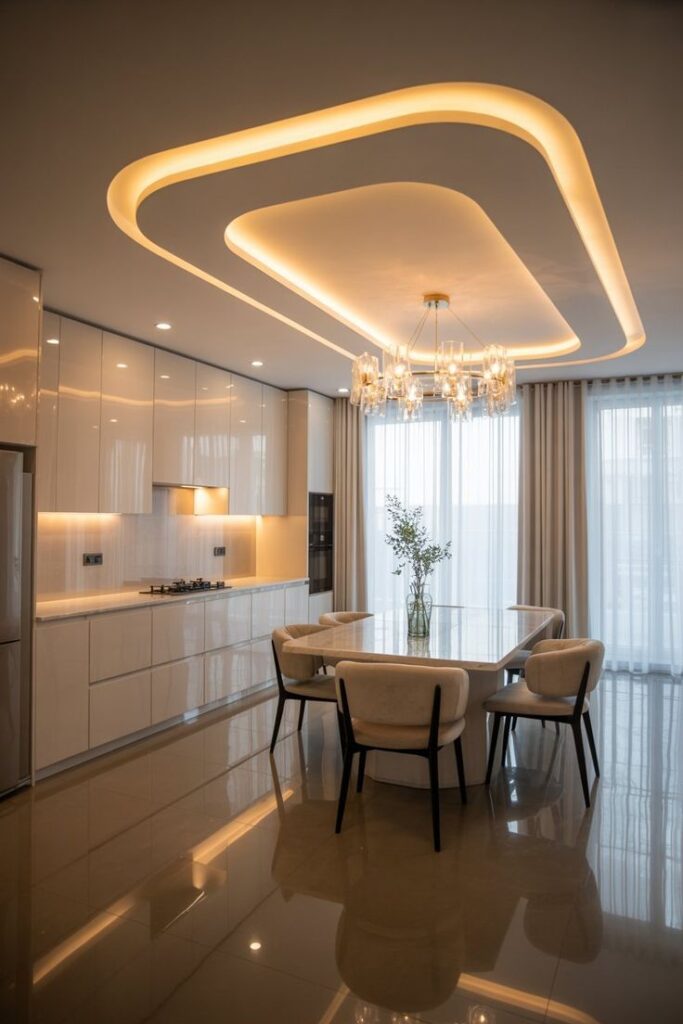 False Ceiling Contractor in Kapurbawdi installing modern gypsum ceiling design